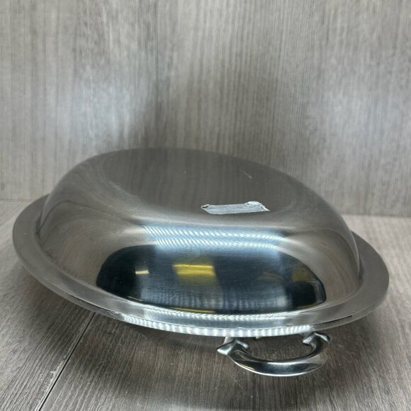 Vintage Stainless Steel 18/8 Covered Vegetable Serving Dish - Picture 6 of 15
